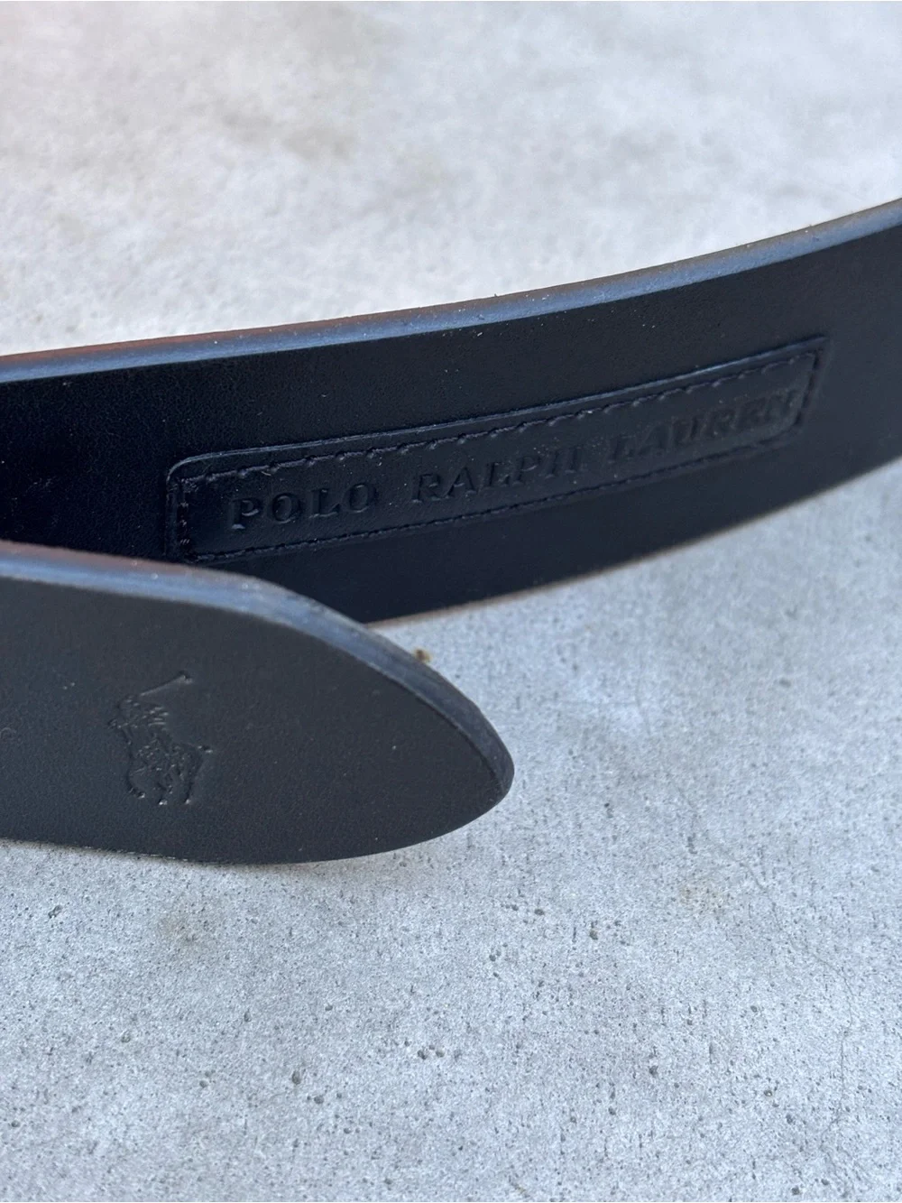 Polo Ralph Lauren Leather Belt Men’s Sz 56/140 Black Roller Silver Buckle NEW